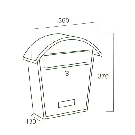 Postaláda Salamon Zöld Kerek Tetejű 38*13,5*36 cm