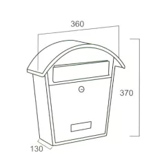 Postaláda Salamon Fehér Kerek Tetejű 38*13,5*36 cm