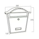 Postaláda Zöld Kerek Csipkés Sába 38*13,5*36 cm