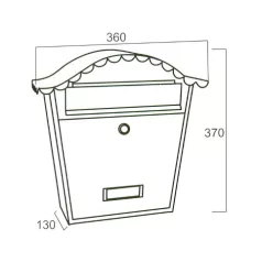 Postaláda Fehér Kerek Csipkés Sába 38*13,5*36 cm