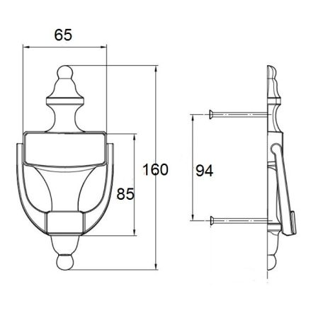 KOPOGTATÓ URNÁS KRÓM DK 983CP