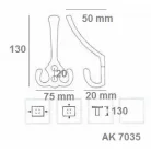 Fogas Formás Kalaptartós Fekete 35585 Ak7035 Bl, 34-3 K.
