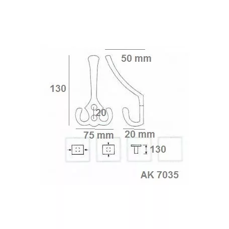 Fogas Formás Kalaptartós Fekete 35585 Ak7035 Bl, 34-3 K.
