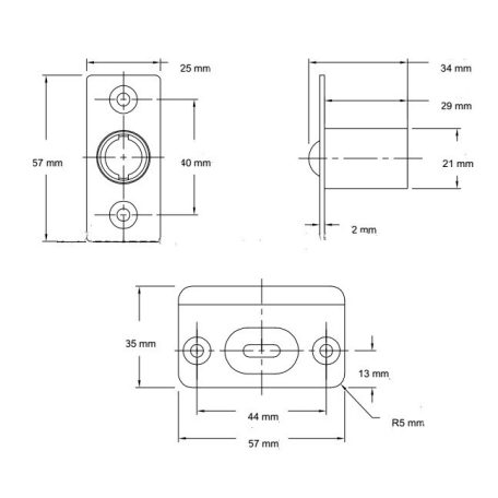 AJTÓCSAPPANTYÚ GOLYÓS KRÓM BC 19 CP