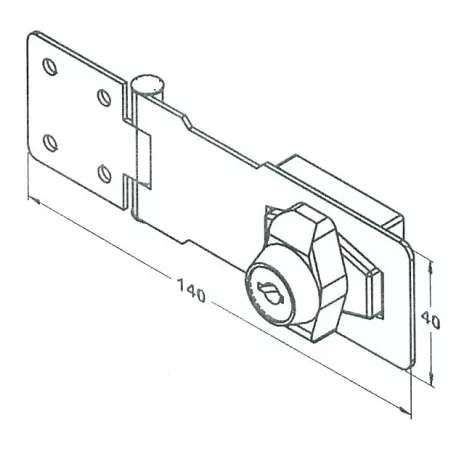 Lakatpánt Zárható 2K. Nikk. 100mm Hs4L Cp