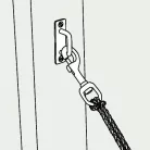 Karabiner Díszes Rugós 65 mm Acél East G.
