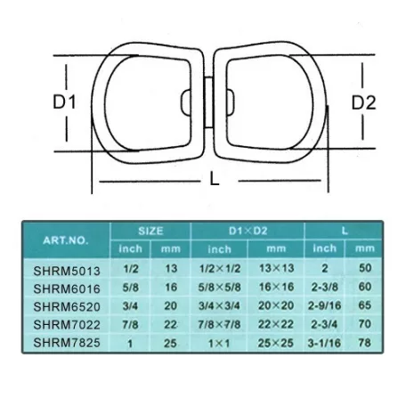 Forgó Karabinerhez 80mm Acél 1" 25