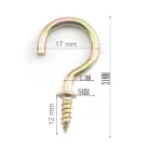 Vitrázs Horog 19 mm Talpas Réz /144 db/ Sch03Bp