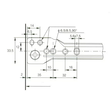 GTV FIÓKCSÚSZÓSÍN 350 MM FEHÉR DS 350 WPC, ANS002