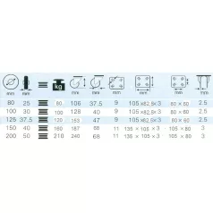Kerék Gumis 100 mm Forgó-Fékes I P102-11Da100 S