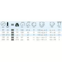 Kerék Gumis 150 mm Forgós Import P102-11Da150