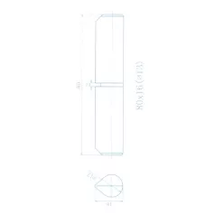 Esztergált Diópánt 80*16mm Csepp Alakú Wl-102