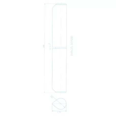 Esztergált Diopánt 160*25mm Csepp Alaku 