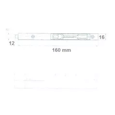 Ajtótolózár 160mm Rezezett. Lx Wy-025