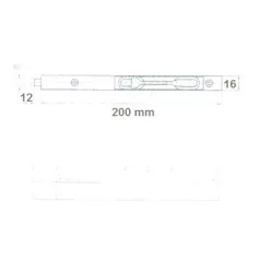 Ajtótolózár 200mm Rezezett Lx Wy-025