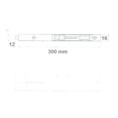 Ajtótolózár 300mm Rezezett Lx Wy-025