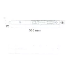 Ajtótolózár 500mm Rezezett Wy-025