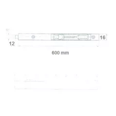 Ajtótolózár 600mm Rezezett Lx Wy-025