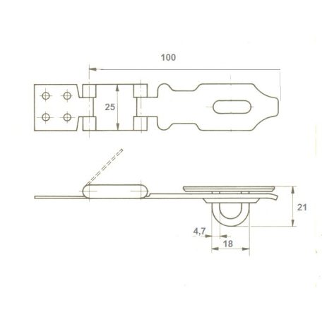 LAKATPÁNT 100MM ELZETT HORG. WY-057