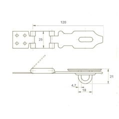 LAKATPÁNT 120MM ELZETT HORG. WY-057