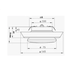 Légszelep Acél Fehér Szerelőhüvelyes Na 100