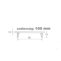 Szellőzőrács Alu Eloxf1 100*400mm Li