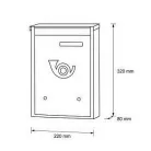 Postaláda Zárh.Barna Noszta.Kürtös Porto 32*22*8Kétold.E.