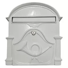 Postaláda Öntött Fehér Kürtös, V-330 33*30 cm