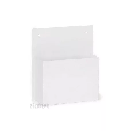 Szórólaptartó Nagy,Fehér 33X30 cm