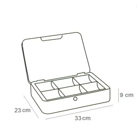 Pénzkazetta Barna,Extra A/4 33*23*9 cm