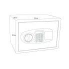 Bútorszéf Elektronikus Fekete T-25Elc 35*23*25 cm