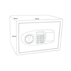 Bútorszéf Elektronikus Fekete T-25Elc 35*23*25 cm