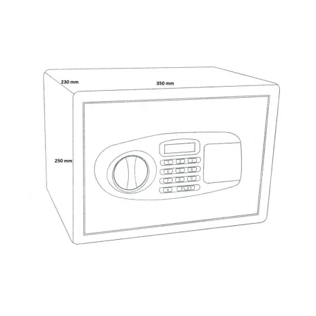 Bútorszéf Elektronikus Fekete T-25Elc 35*23*25 cm