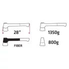 VERTO Balta 710 mm 800Gr. Üvegszálas Nyéllel