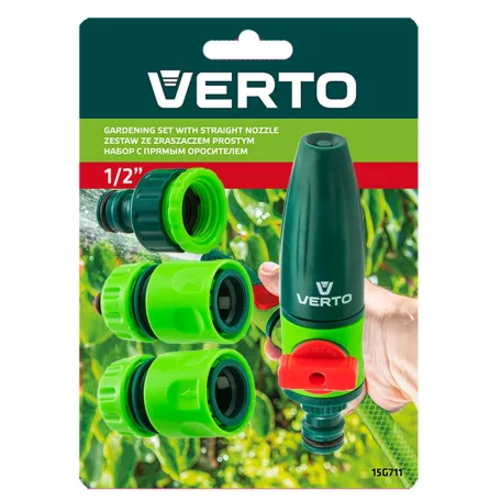 VERTO Öntözőpisztoly Csatlakozókkal 1/2" 4 db