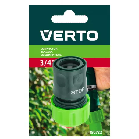 VERTO Csatlakozó 3/4" Vizmegállítós