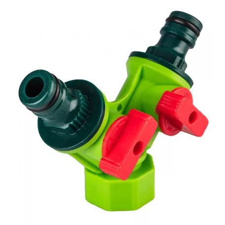 VERTO Kétutas Csap Y Elosztó Műa. Elzárós 3/4"