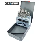CRATER Fémcsigafúró Klt. 1-10mm 19R. Hss-G D338 Köszörült