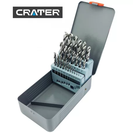 CRATER Fémcsigafúró Klt. 1-13mm 25R. Hss-G D338 Köszörült