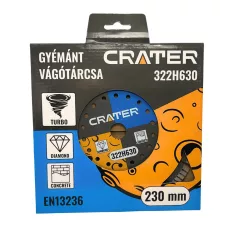 CRATER Gyémánt Vágótárcsa 230 mm Turbo 2,6 mm