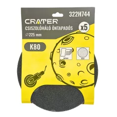 CRATER Csiszolóháló Öntapadós Q225 mm K80 5 db