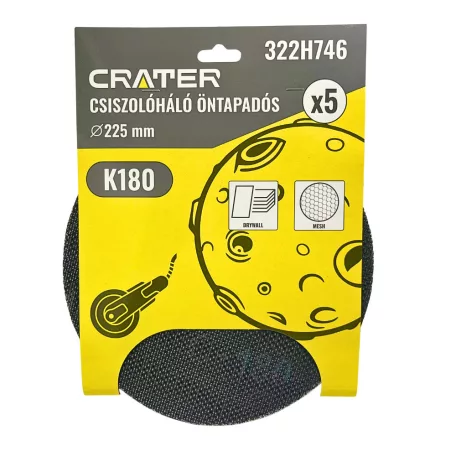 CRATER Csiszolóháló Öntapadós Q225 mm K180 5 db