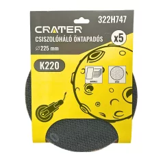 CRATER Csiszolóháló Öntapadós Q225 mm K220 5 db