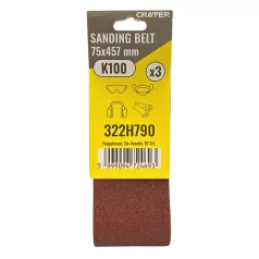 CRATER Csiszolószalag Végtelen 75*457 mm K100 3 db/Csom 