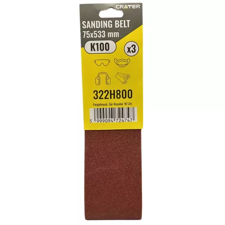 CRATER Csiszolószalag Végtelen 75*533 mm K100 3 db/Csom