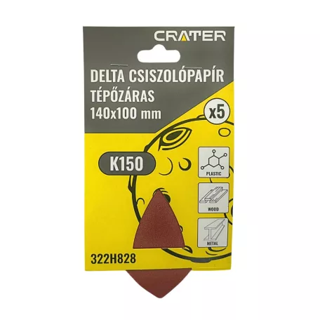 CRATER Csiszolópapír Tépőzáras K150 Deltacsiszo 5 db