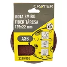 CRATER Fiber Tárcsa 125*22 mm A36 /Rota Smirg/ 5 db/Csom