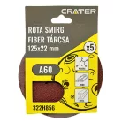 CRATER Fiber Tárcsa 125*22 mm A60 /Rota Smirg/ 5 db/Csom