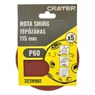 CRATER Rota Smirg Tépőzáras 115 mm P60 5 db/Cs. 