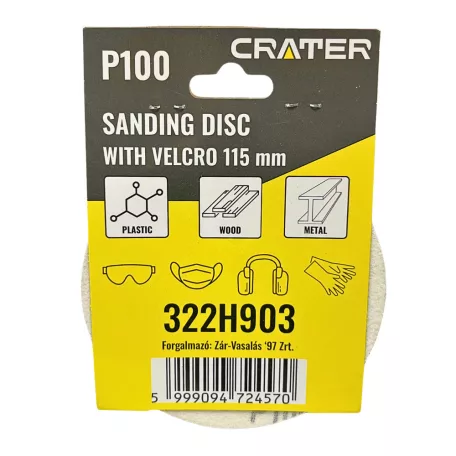 CRATER Rota Smirg Tépőzáras 115 mm P100 5 db/Cs. 